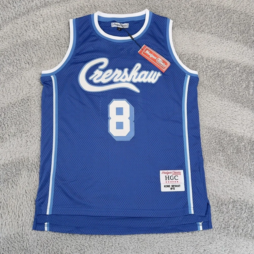 Crenshaw Jersey Mens Small Blue NBA Basketball Kobe Bryant 8 Headgear Classics